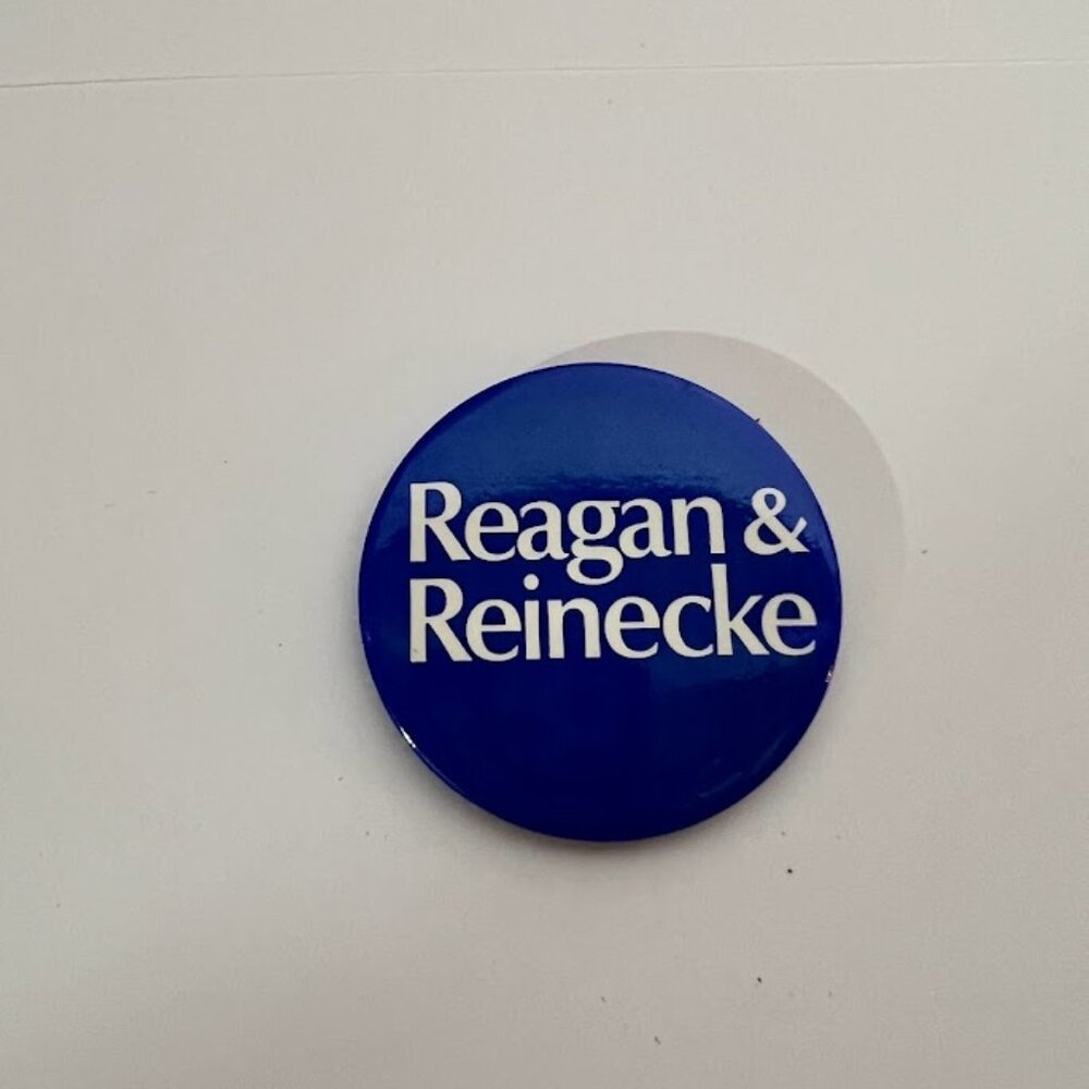 Vintage Reagan & Reinecke Political Pin